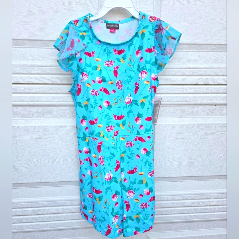 Vince Camuto floral Blue Kids One Piece Short